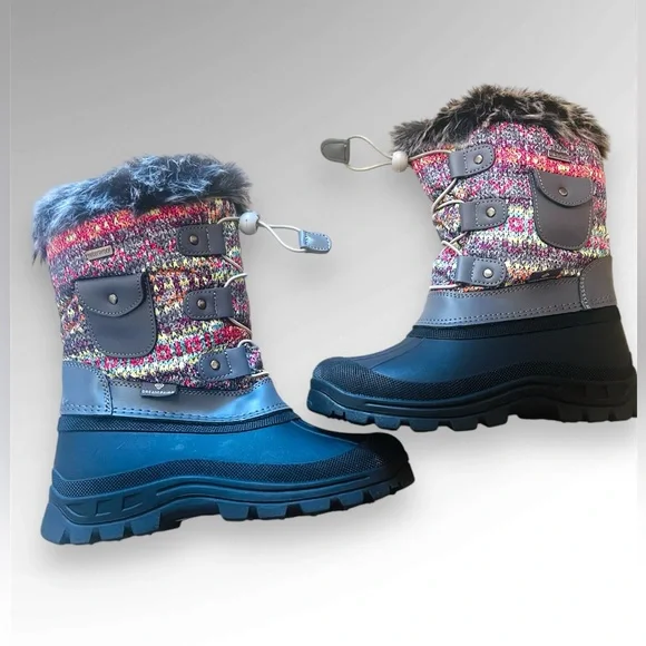 DREAM PAIRS Snow Boots Kids Insulated Waterproof Mid-Calf Boots Size 3 Big Kids - Picture 5 of 10